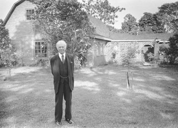 Russell Kirk outside his Library