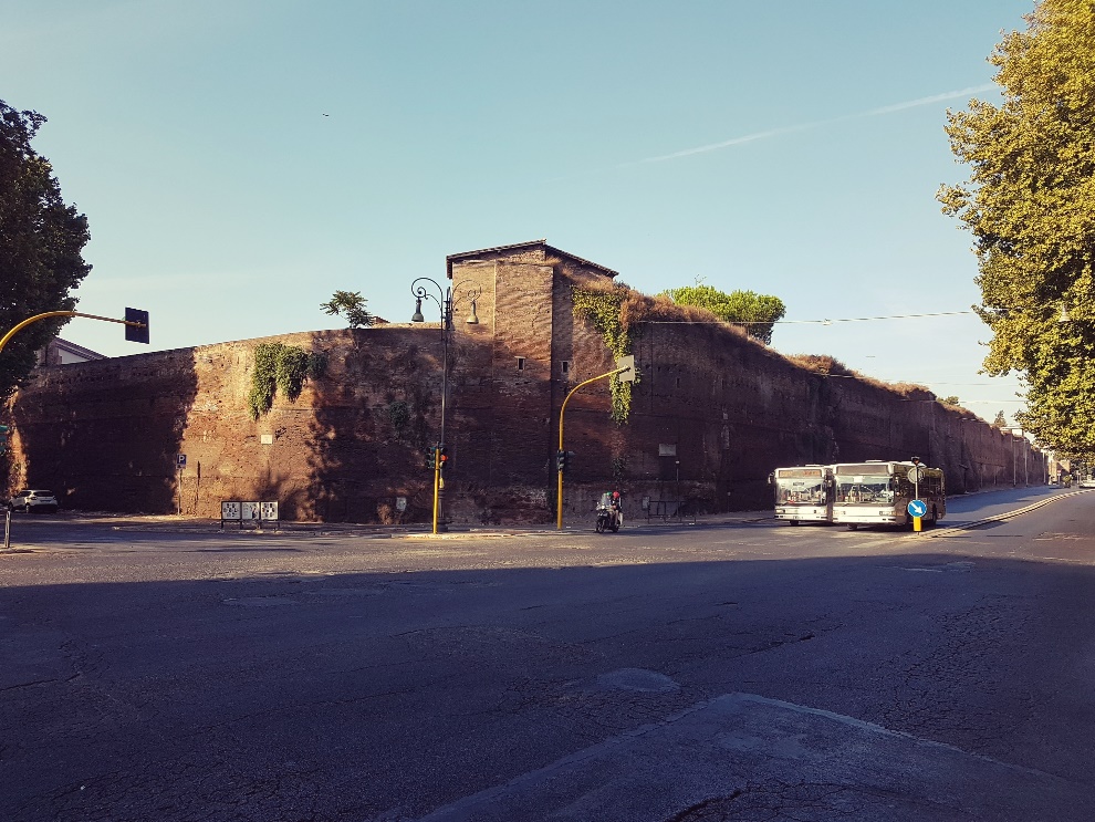 Castro Pretorio corner of the Aurelian Wall, Rome; photo by Eduard Habsburg